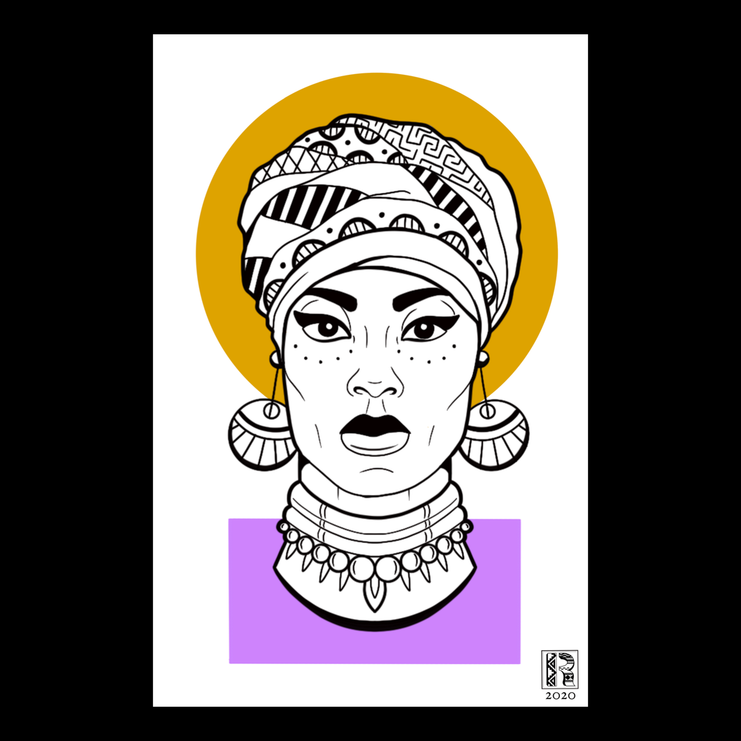 Headwrapped Queen: Akila